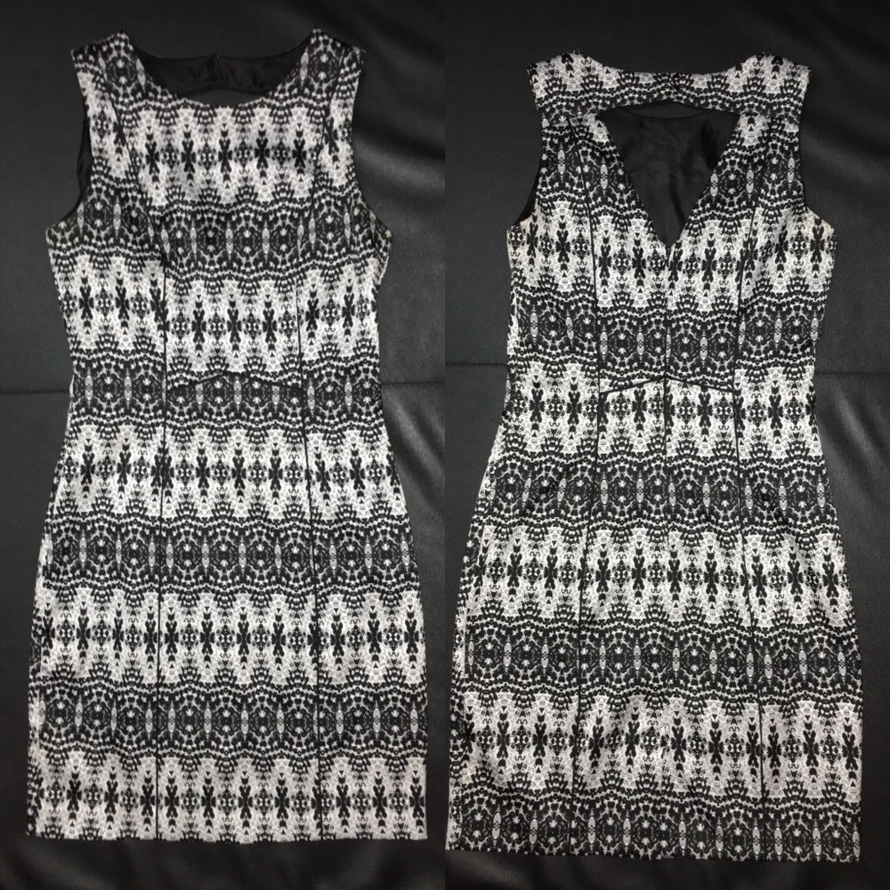 Curve Hugging Printed Dress with Cutout